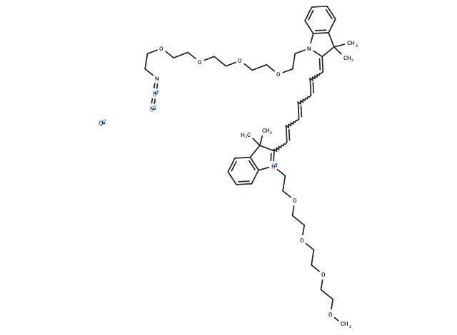 N-(m-PEG4)-N'-(azide-PEG4)-Cy7