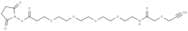 Propargyl-O-C1-amido-PEG4-C2-NHS ester
