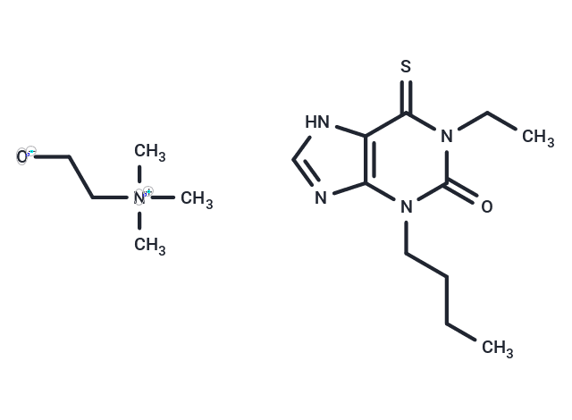 Choline, compd. with 3-butyl-1-ethyl-6-thioxanthine