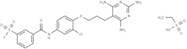 m-((3-Chloro-4-(3-(2,4,6-triamino-5-pyrimidinyl)propoxy)phenyl)carbamoyl)benzenesulfonyl fluoride …