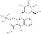 2-Naphthalenecarboxylic acid, 4-(D-glucopyranosyloxy)-1-hydroxy-3-(3-hydroxy-3-methylbutyl)-, meth…