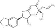 (2S)-2α-(1,3-Benzodioxol-5-yl)-3,5-dihydro-5α-methoxy-3β-methyl-5-allyl-2H-benzofuran-6-one