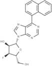 9-(3-Deoxy-3-fluoro-β-D-ribofuranosyl)-6-(naphthalen-1-yl)purine