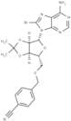 8-Bromo-5'-O-(4-cyanobenzyl)-2',3'-O-isopropylidene adenosine