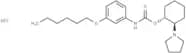[(1S,2S)-2-pyrrolidin-1-ium-1-ylcyclohexyl] N-(3-hexoxyphenyl)carbamate,chloride