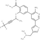 methyl 4-(2-amino-5-(4-((dimethylamino)methyl)thiophen-2-yl)pyridin-3-yl)-2-((5,5,5-trifluoropent-…