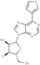 9-(3-Deoxy-3-fluoro-β-D-ribofuranosyl)-6-(thiophen-3-yl)purine