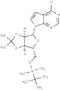 4-Chloro-7-[(5-O-t-butyldimethylsilyl)-2,3-O-isopropyli-dene-β-D-ribofuranosyl]-7H-pyrrolo[2,3-d]p…