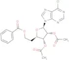 9-(2,3-Di-O-acetyl-6-O-benzoyl-5-deoxy-D-ribo-exofuranoyl)-6-chloropurine