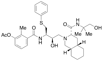 (3S,4aS,8aS)-2-[(2R,3R)-3-[(3-Acetoxy-2-methylbenzoyl)amino]-4-phenythiobutyl]-decahydro-N-(2-hydr…