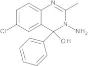 3-Amino-6-chloro-3,4-dihydro-2-methyl-4-phenyl-4-quinazolinol