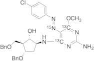 5-[[2-Amino-5-[2-(4-chlorophenyl)diazenyl]-6-methoxy-4-pyrimidinyl]amino-13C2, 15N]-3-(phenylmetho…