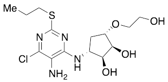(1S,2S,3R,5S)-3-(5-Amino-6-chloro-2-(propylthio)pyrimidin-4-ylamino)-5-(2-hydroxyethoxy)cyclopenta…