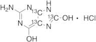 2-Amino-6,8-dihydroxypurine-13C3 Hydrochloride