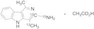 3-Amino-1,4-dimethyl-5H-pyrido[4,3-b]indole-13C2,15N Acetate
