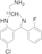 2-Aminomethyl-7-chloro-2,3-dihydro-5-(2-fluorophenyl)-1H-1,4-benzodiazepine-13C