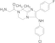 2-Amino-1-(3-((4-chlorophenyl)amino)-2-(4-fluorophenyl)-8,8-dimethyl-5,6-dihydroimidazo[1,2-a]pyra…