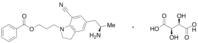 5-[(2R)-2-Aminopropyl]-1-[3-(benzoyloxy)propyl]-2,3-dihydro-1H-indole-7-carbonitrile (2R,3R)-2,3-D…