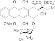 (8S,10S)-10-[(3-Amino-2,3,6-trideoxy-α-L-lyxo-hexopyranosyl)oxy]-8-(2-bromo-1,1-dimethoxyethyl)-7,…