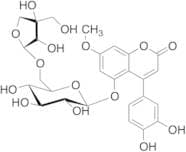 5-[(6-O-D-Apio-β-D-furanosyl-β-D-glucopyranosyl)oxy]-4-(3,4-dihydroxyphenyl)-7-methoxy-2H-1-benzop…