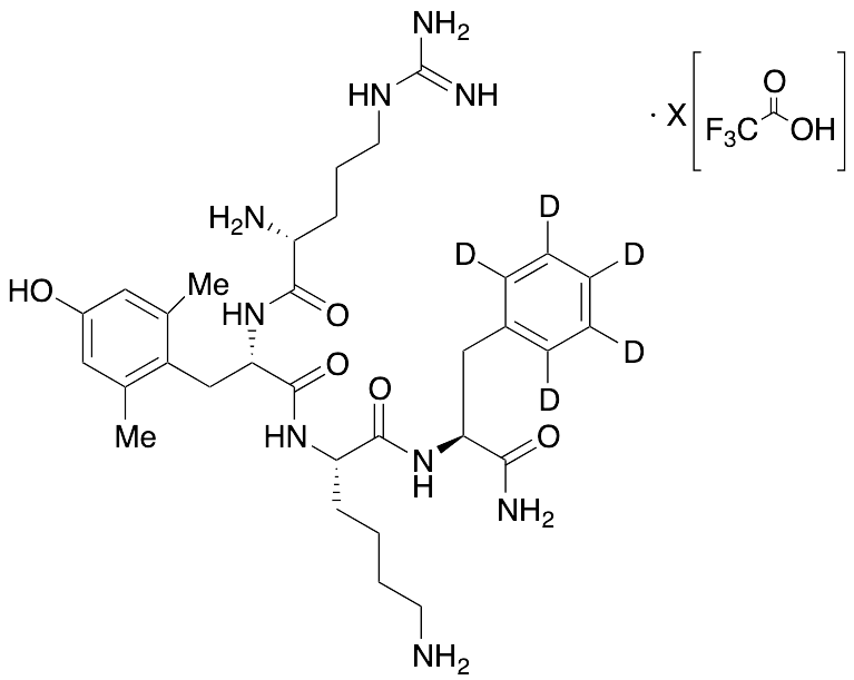 D-Arginyl-2,6-dimethyl-L-tyrosyl-L-lysyl-L-phenylalaninamide-d5 Trifluoroacetic Acid Salt