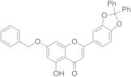 7-Benzyloxy-2-(2,2-diphenyl-1,3-benzodioxol-5-yl)-5-hydroxy-H-1-benzopyran-4-one