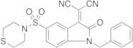 2-[(1-Benzyl-2-oxo-5-(thiomorpholinosulfonyl)indolin-3-ylidene]malononitrile