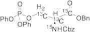 N-​Benzyloxycarbonyl-​O-​diphenoxyphosphoryl-​D-serine Benzyl Ester-13C3-15N
