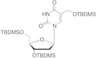 3',5'-Bis-O-[(1,1-dimethylethyl)dimethylsilyl]-α-[[(1,1-dimethylethyl)dimethylsilyl]oxy]thymidine