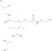 N,N’-Bis(2,3-dihydroxypropyl)-5-[(N-(2-hydroxyethyl)-carbamoyl)methoxy]-2,4,6-triiodoisophthalamide