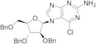 6-Chloro-7-[2,3,5-tris-O-(phenylmethyl)-β-D-arabinofuranosyl]-7H-purin-2-amine