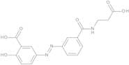 ((E)-5-((m-[(2-carboxyethyl)carbamoyl]phenyl)azo)-2-salicylic acid)