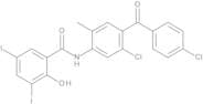 N-[5-Chloro-4-(4-chlorobenzoyl)-2-methylphenyl]-2-hydroxy-3,5-diiodo-benzamide