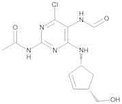 (1R-4S)-N-[4-Chloro-5-(formylamino)-6-[[4-(hydroxymethyl)-2-cyclopenten-1-yl]amino]-2-pyrimidinyl]…