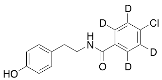 4-Chloro-N-[2-(4-hydroxyphenyl)ethyl]benzamide-d4