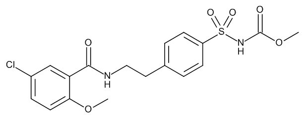 N-[[4-[2-[(5-Chloro-2-methoxybenzoyl)amino]ethyl]phenyl]sulfonyl]carbamic Acid Methyl Ester