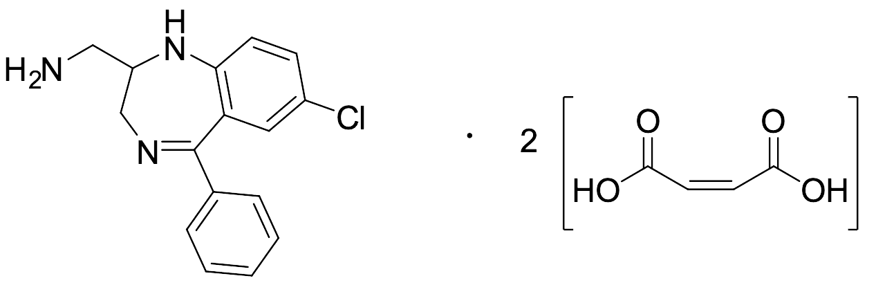 (7-Chloro-5-phenyl-2,3-dihydro-1H-benzo[e][1,4]diazepin-2-yl)methanamine Dimaleate