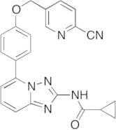 N-[5-[4-[(6-Cyano-3-pyridinyl)methoxy]phenyl][1,2,4]triazolo[1,5-a]pyridin-2-yl]cyclopropanecarbox…