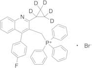[[2-Cyclopropyl-4-(4-fluorophenyl)-3-quinolinyl]methyl]triphenyl-phosphonium-d5 Bromide