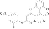5-(2,6-Dichlorophenyl)-2-((2-fluoro-4-nitrophenyl)thio)-6H-pyrimido[1,6-b]pyridazin-6-one