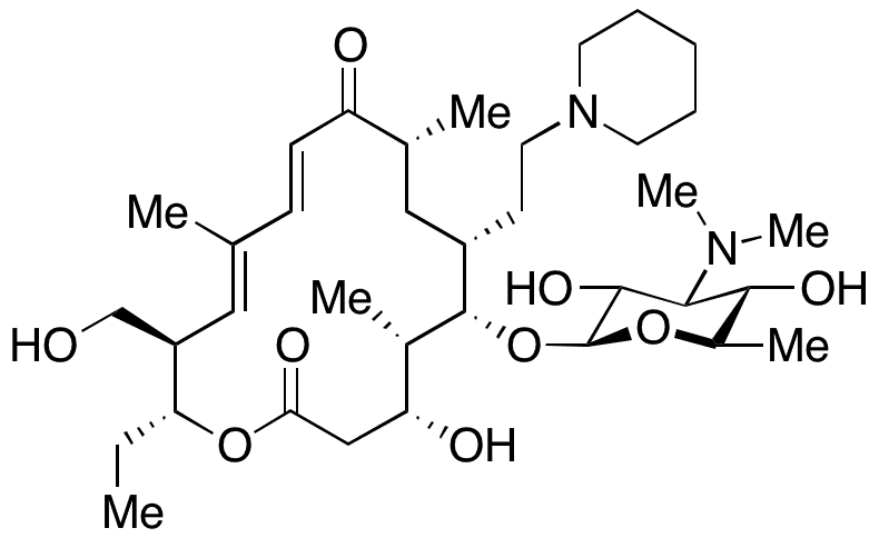 20-Deoxo-5-O-[3,6-dideoxy-3-(dimethylamino)-β-D-glucopyranosyl]-20-(1-piperidinyl)tylonolide