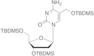 2'-Deoxy-3',5'-bis-O-[(1,1-dimethylethyl)dimethylsilyl]-5-[[[(1,1-dimethylethyl)dimethylsilyl]oxy]…