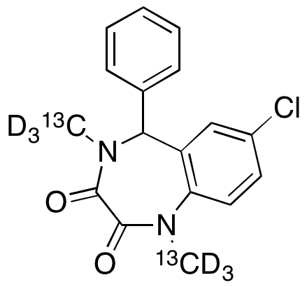 3-Deshydroxy-(5H)-4-methyl-3-oxo Temazepam-13C2, d6