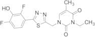 1-((5-(2,4-Difluoro-3-hydroxyphenyl)-1,3,4-thiadiazol-2-yl)methyl)-3-ethyl-5-methylpyrimidine-2,4(…