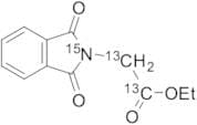 1,​3-Dihydro-​1,​3-​dioxo-2H-iIsoindole-​2-​15N-​2-​acetic-​carboxy,​α-​13C2 Acid Ethyl Ester