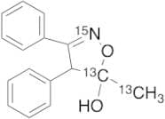 4,5-Dihydro-5-methyl-3,4-diphenyl-5-isoxazolol-13C2, 15N