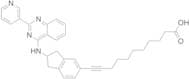 11-​[2,​3-​Dihydro-​2-​[[2-​(3-​pyridinyl)​-​4-​quinazolinyl]​amino]​-​1H-​inden-​5-​yl]​-10-​unde…
