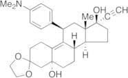 (5α,11β,17alphalpha)-11-[4-(dimethylamino)phenyl]-5,17-dihydroxy-19-norpregn-9-en-20-yn-3-one Cycl…