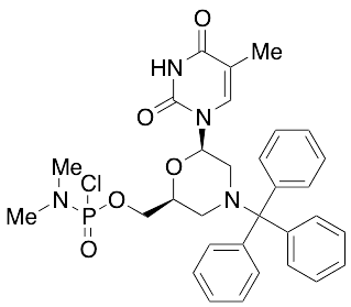 N,N-Dimethylphosphoramidochloridic Acid [(2S,6R)-6-(3,4-Dihydro-5-methyl-2,4-dioxo-1(2H)-pyrimidin…