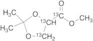 2,2-Dimethyl-(1,3) dioxolane-4-carboxylic Acid Methyl Ester-13C3